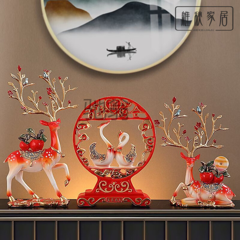 高端品牌同船渡摆件结婚礼物送新人有纪念意义rqc百年喜结良缘订 默认