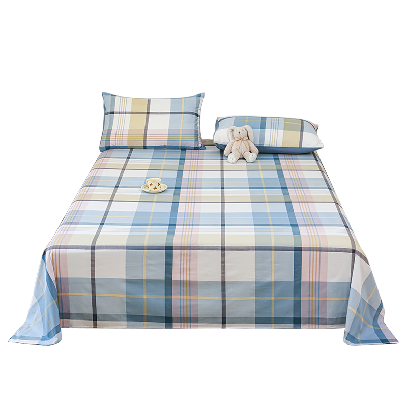 百亿补贴:金号A类7A抗菌100%纯棉床单单件全棉纯色床单成人 230*245cm 逐影62.9元