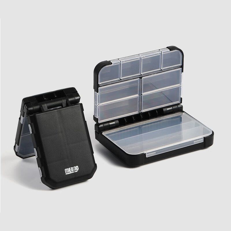 漢鼎明邦路亞釣魚配件收納盒便攜雙面別針盒魚鉤亮片盒工具盒路亞餌盒 工具盒2件套 【熱賣】