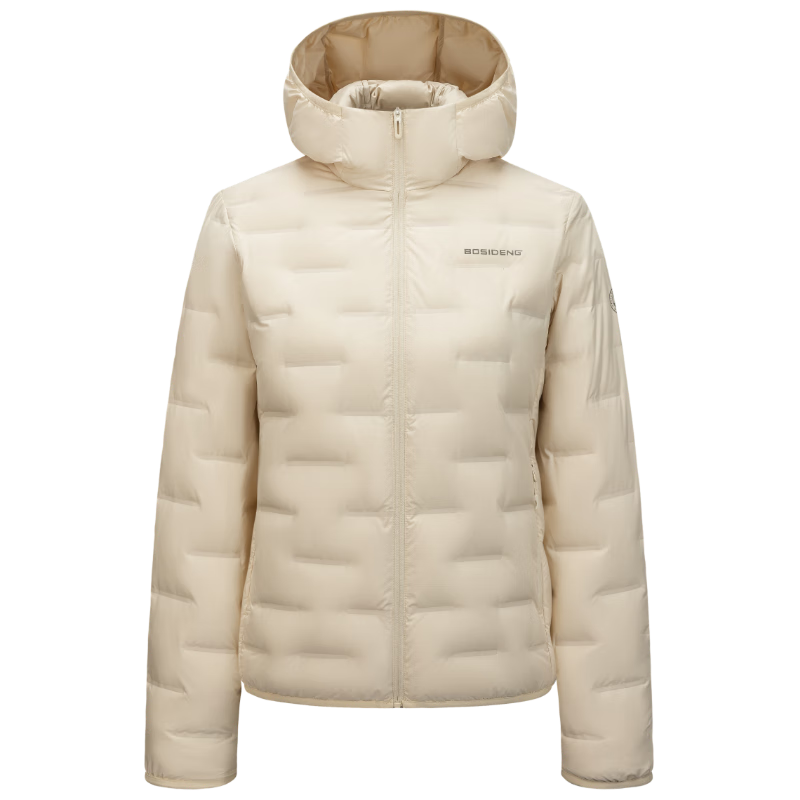 波司登（BOSIDENG）25新款轻薄短款羽绒服女鹅绒无缝胶囊轻便保暖连帽外套B250131036 日曜蓝-浅春色【卡码拍大】 M 165/88A 体重约125-140斤