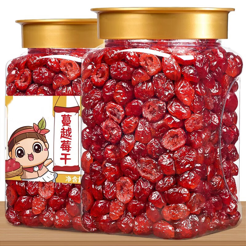 憨豆熊蔓越莓干418g 蜜饯果干休闲食品零食烘焙水果干酸甜果脯