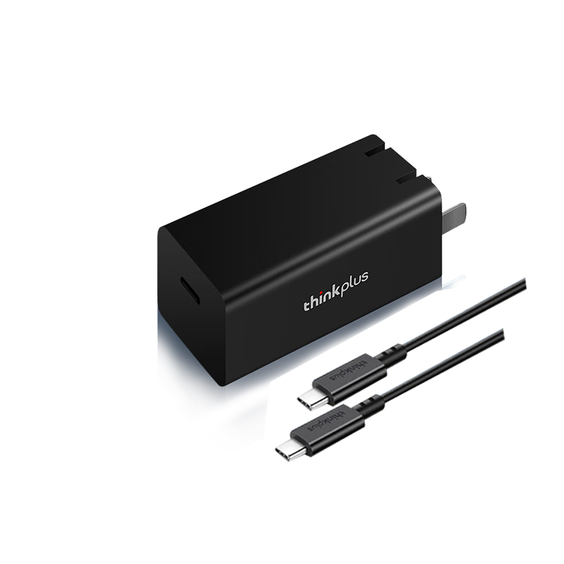 ThinkPad聯(lián)想thinkplus口紅電源65W氮化鎵充電器 黑 小巧便攜 ThinkBook/聯(lián)想筆記本/手機/平板電源適配器