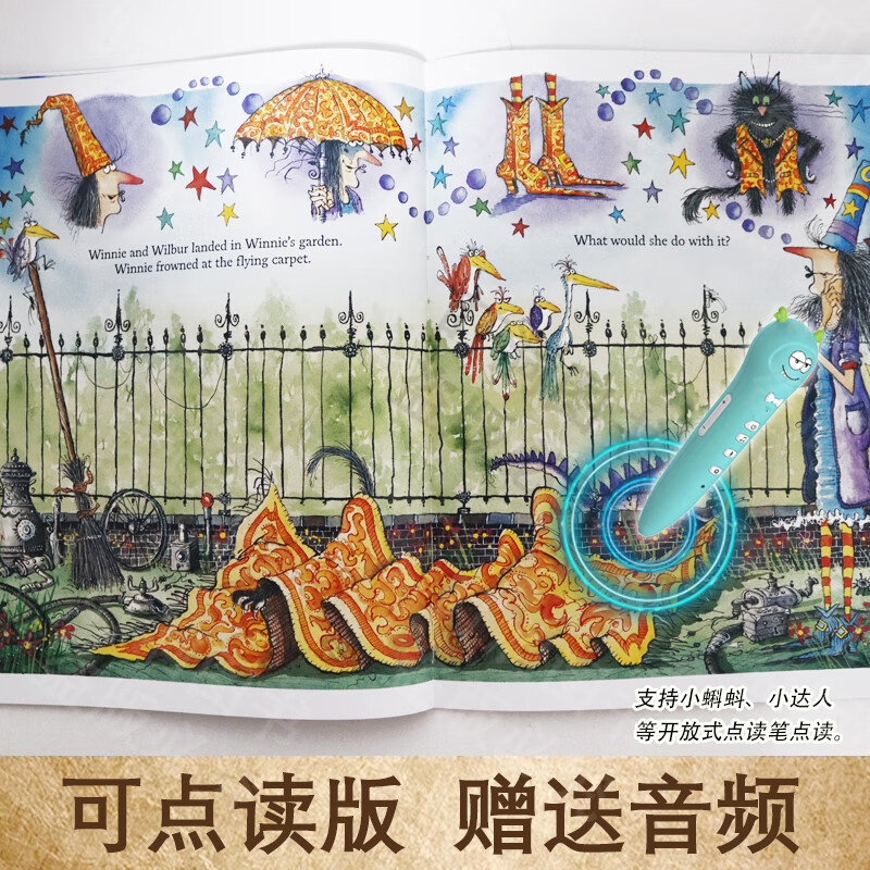 【可点读进口原版正品】女巫温妮Winnie and Wilbur桥梁书 英文原版 儿童英语故事绘本 恐龙日 午夜喷火龙 2本装