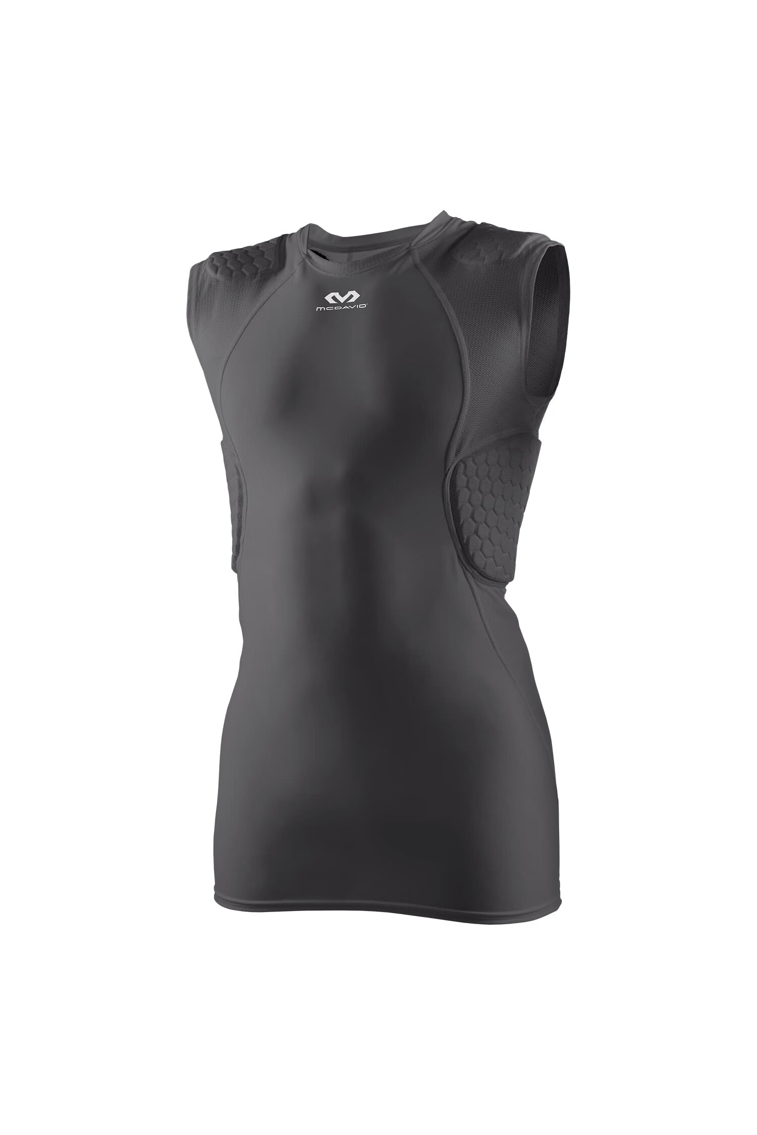 邁克達(dá)威（McDavid） 男士防護(hù)背心 五重防護(hù)墊 排汗透氣 護(hù)肩護(hù)胸 運(yùn)動(dòng)訓(xùn)練 黑色//白色 Medium