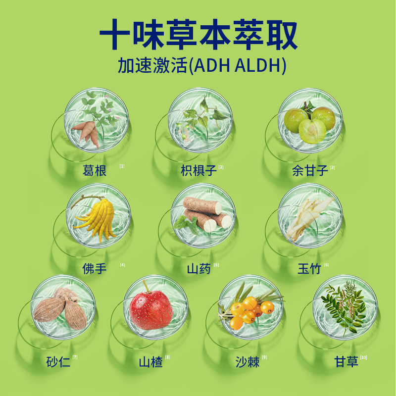 何必醉植物精华粹饮葛根酒局应酬前后解酉喝酒酶神器饮料非药水 【3盒常备】酒局无畏
