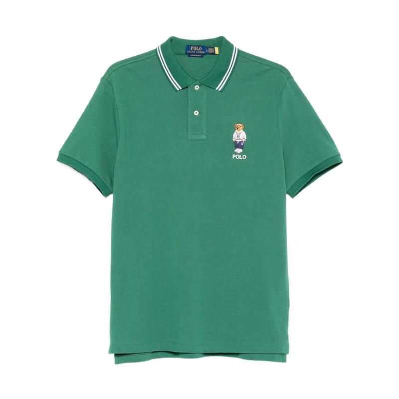 Polo Ralph Lauren纯棉短袖Polo衫男装休闲百搭商务男士棉质polo衫 绿色 均码 |XL