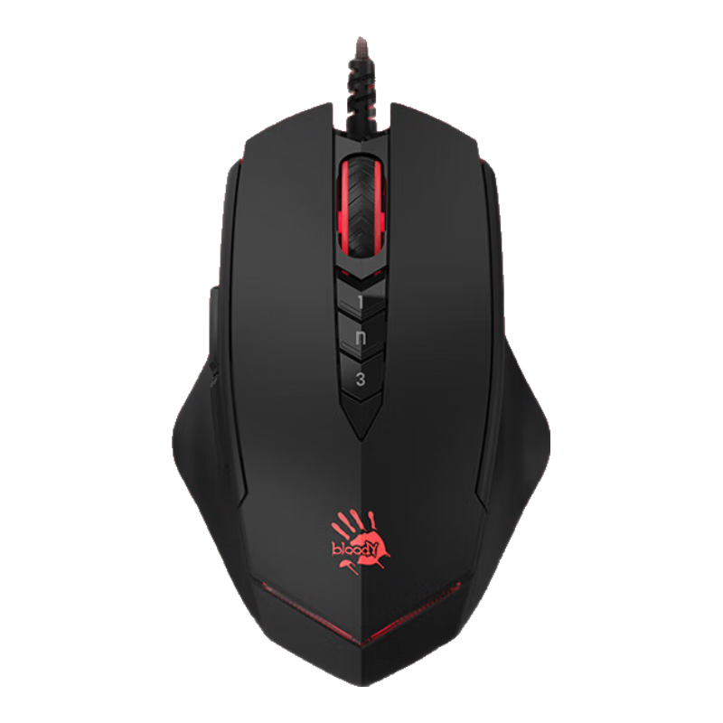 A4TECH 双飞燕 血手幽灵 V8M 有线鼠标 3200DPI 黑色