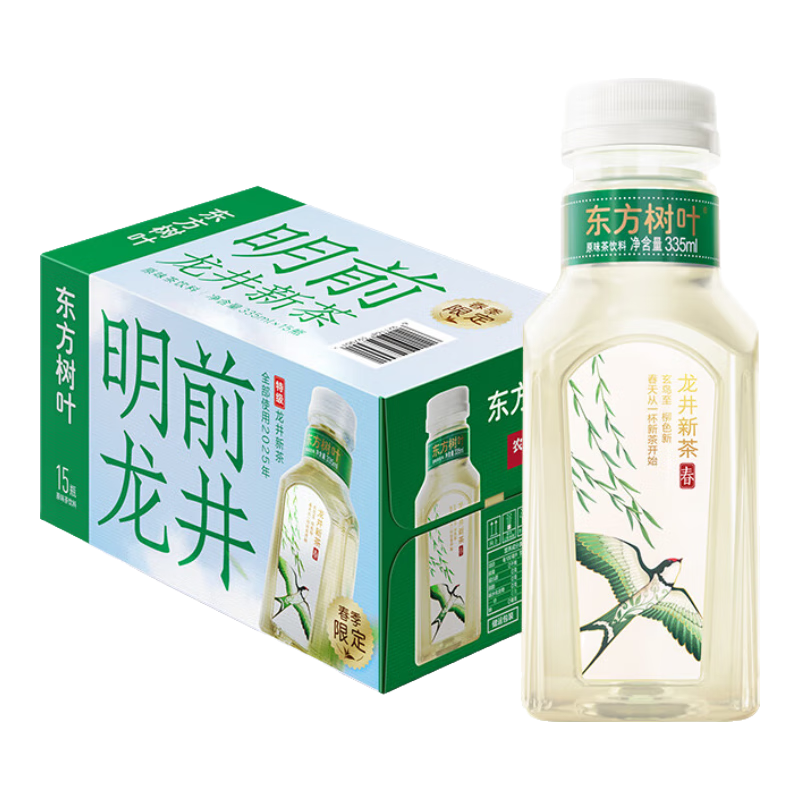 农夫山泉 【新品发售】2026春限定龙井新茶东方树叶茶 335ml*15瓶