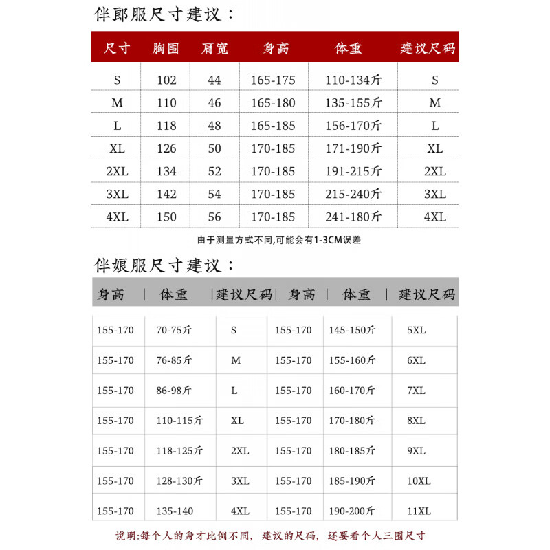 粟茝伴郎服套裝中式接親服伴娘伴郎服中式禮服男香檳團接親兄弟裝結(jié)婚 尺碼表 S