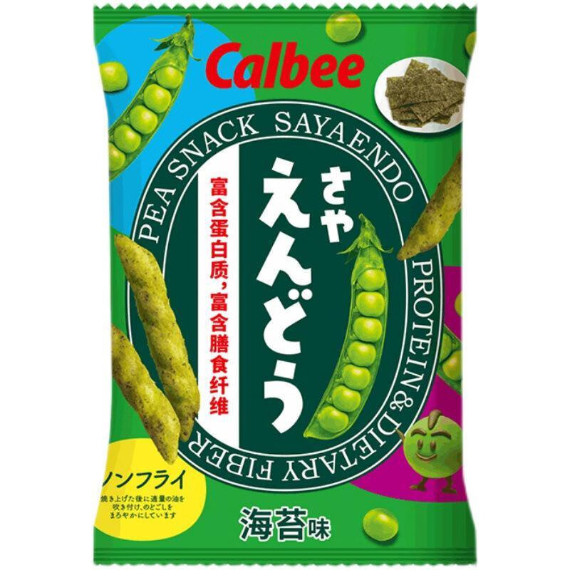 素品无记卡乐比豌豆脆calbee整根豌豆脆豌豆薯条原味海苔味豌豆脆薯片 海苔味 *3包(64g)