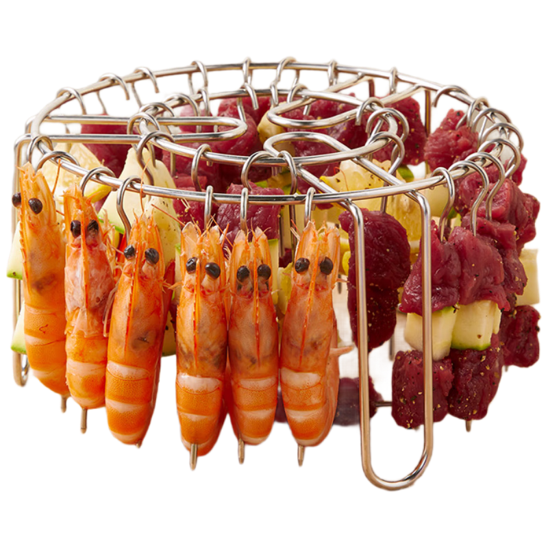 述屋说空气炸锅吊烤架专用烧烤架烤箱烤肉挂架烤串架羊肉串架子挂钩60串