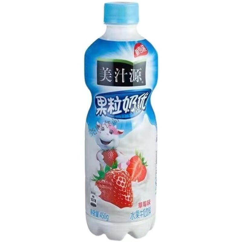 美汁源果粒奶优450ml*6瓶草莓味菠萝味饮料椰果粒多饮料 原味(24年9月产) 450ml*6瓶【散装瓶身微瑕 介意】