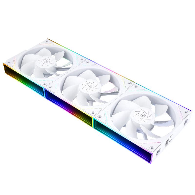 利民(利民) TL-M12QRW X3 12cm纯白反出风无线材拼接机箱风扇 1500转速PWM S-FDB轴承 幻彩无限镜框 