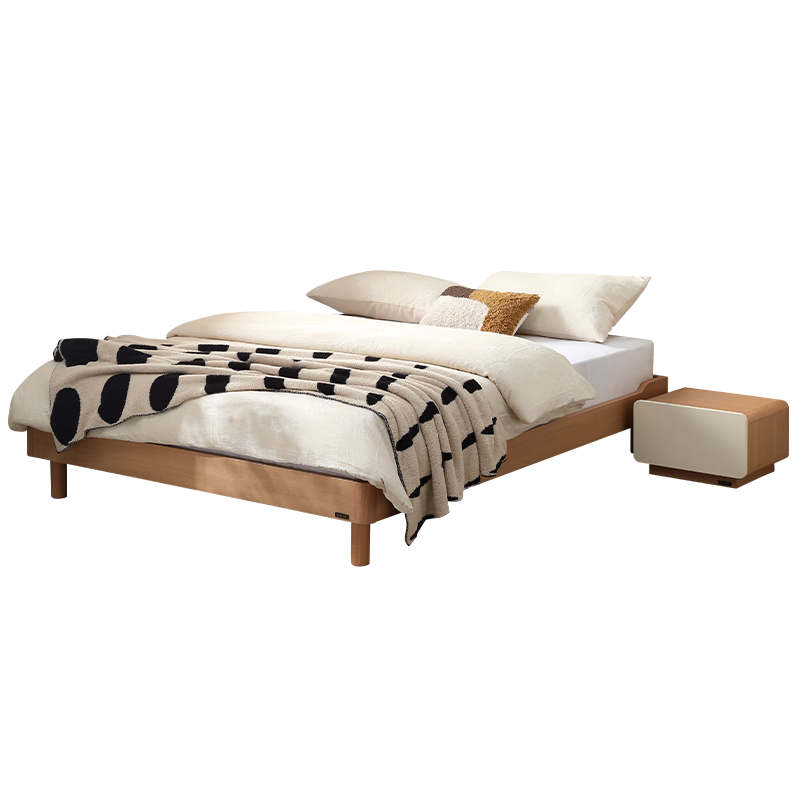 plus��Ա��ȫ�ѼҾ�ԭľ���̨��С���������޴�ͷ����1.5�״��Ӵ�����ϼҾ� ��ԭľɫ������ 1.8��