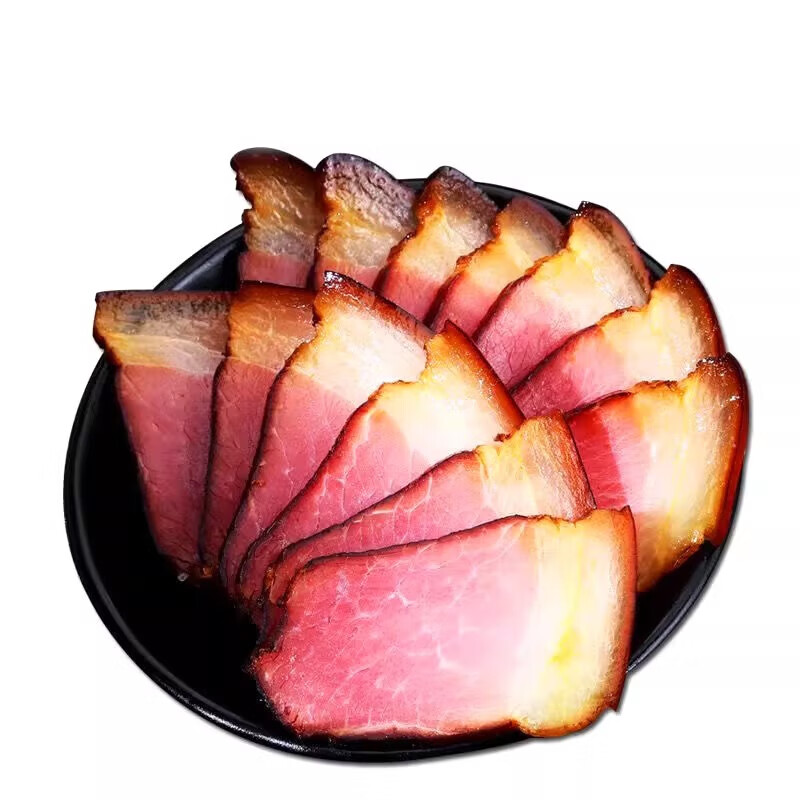 美珍欢川渝特产正宗农家自制传统柏枝烟熏五花腊肉腊味 烟熏后腿腊肉1斤装(500g*1袋)