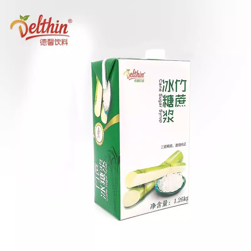 德馨珍選（Delthin）德馨珍選竹蔗冰糖126kg奶茶店專用白砂糖果糖蔗糖奶茶調(diào)味糖漿z 竹蔗冰糖1L*1盒