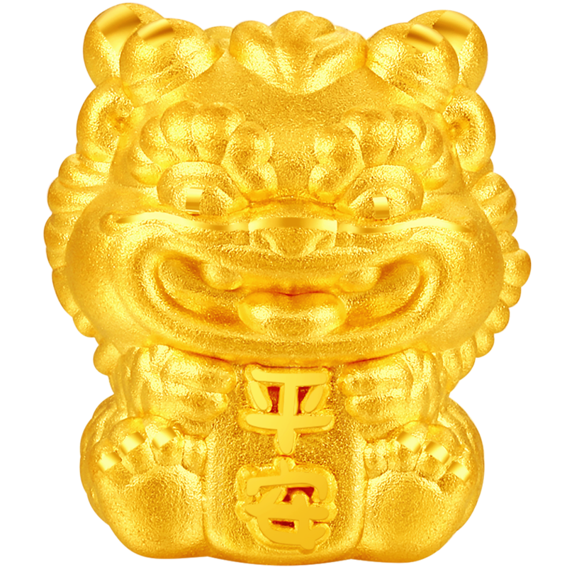 夢金園中秋 黃金轉(zhuǎn)運(yùn)珠 福運(yùn)麒麟3D硬金轉(zhuǎn)運(yùn)珠手串 送女友生日禮物 平安-約1.25g-贈紅繩編繩