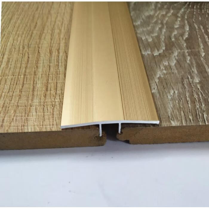 大自然（Nature）加厚地板专用扣条地板压条大自然木地板收边条T型收口条 4.5钛金色大平扣0.9米不带底座