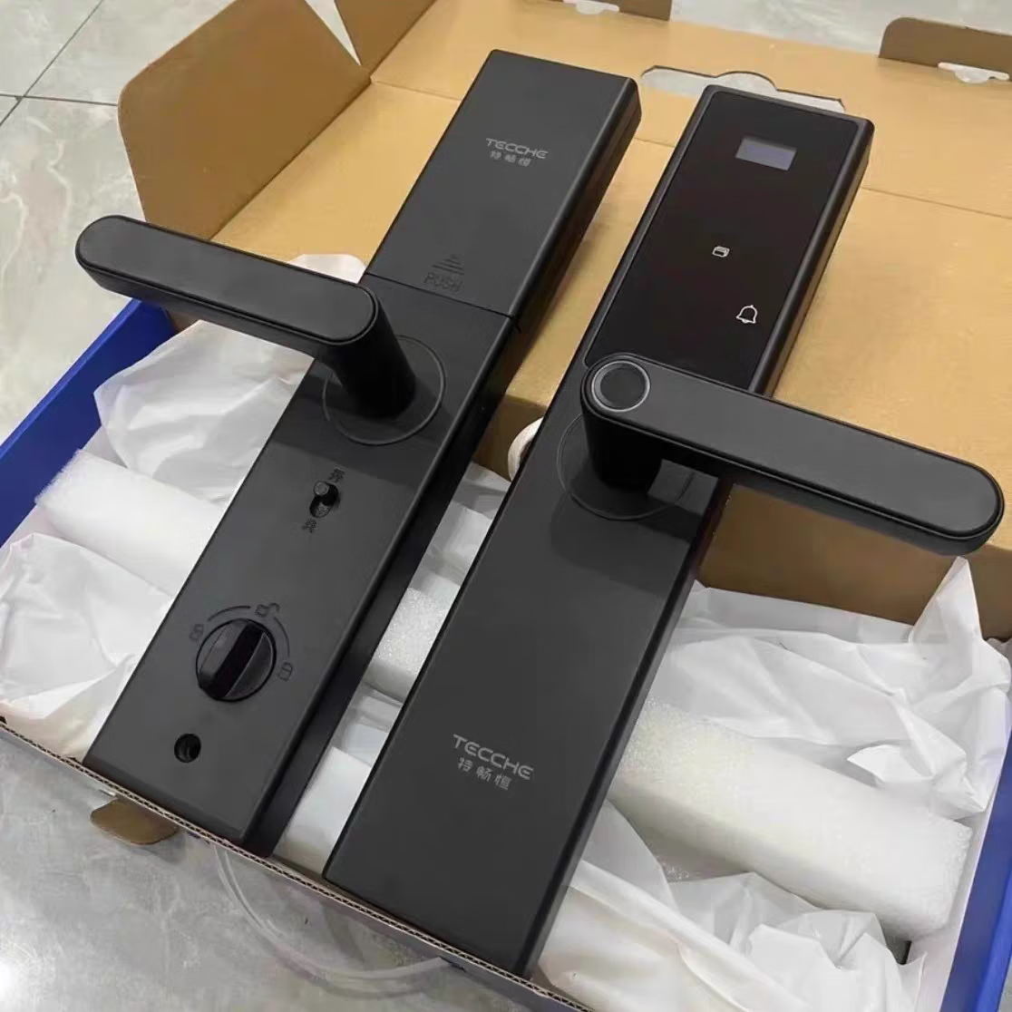 特畅恒一握开半自动智能锁家用防盗门木门公寓民宿出租房电子指纹密码锁 a53d+感应锁体 上门安装 京东折扣/优惠券