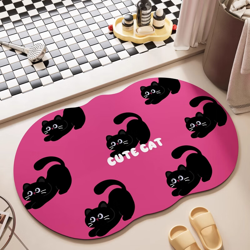 季象浴室吸水地垫卫生间厕所洗手间门口脚垫子家用卫浴入户进门防滑垫 GZN-弹簧狗 40x60 cm