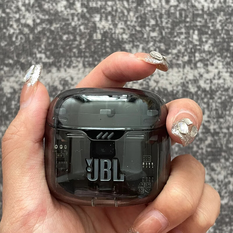 JBL小晶豆降噪真无线入耳式半透明蓝牙耳机舒适佩戴荚 黑色 JBL TUNE FLEX  速发