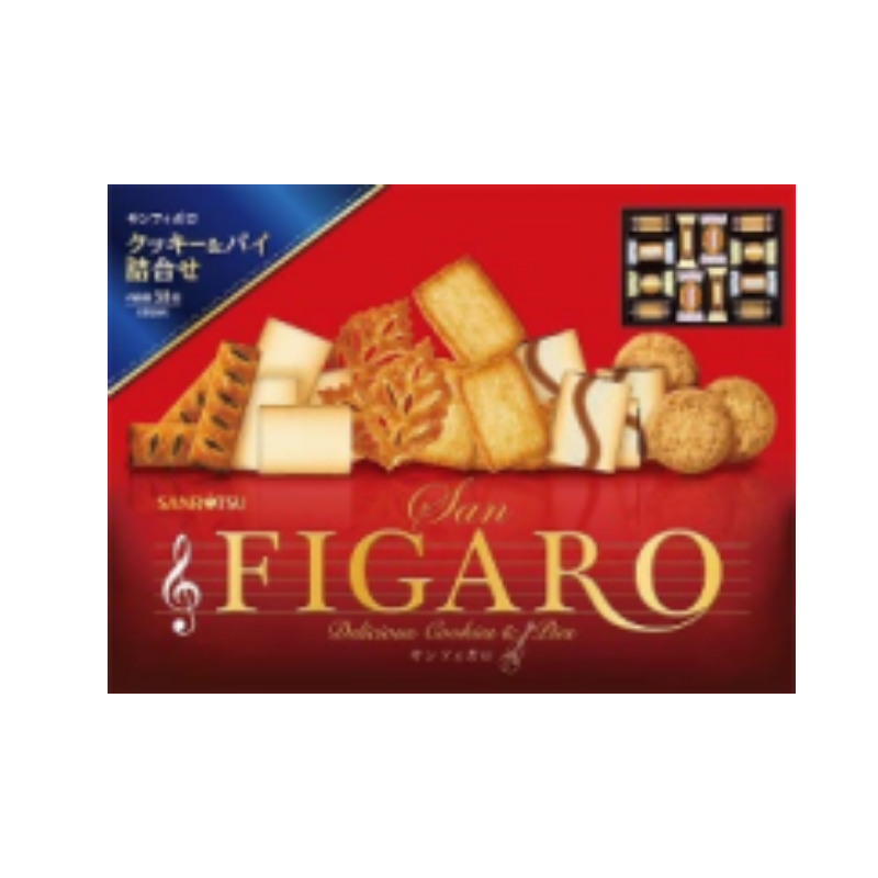 三立制果 费加罗 什锦曲奇饼干礼盒 38枚/盒 267.4g 日本进口休闲零食
