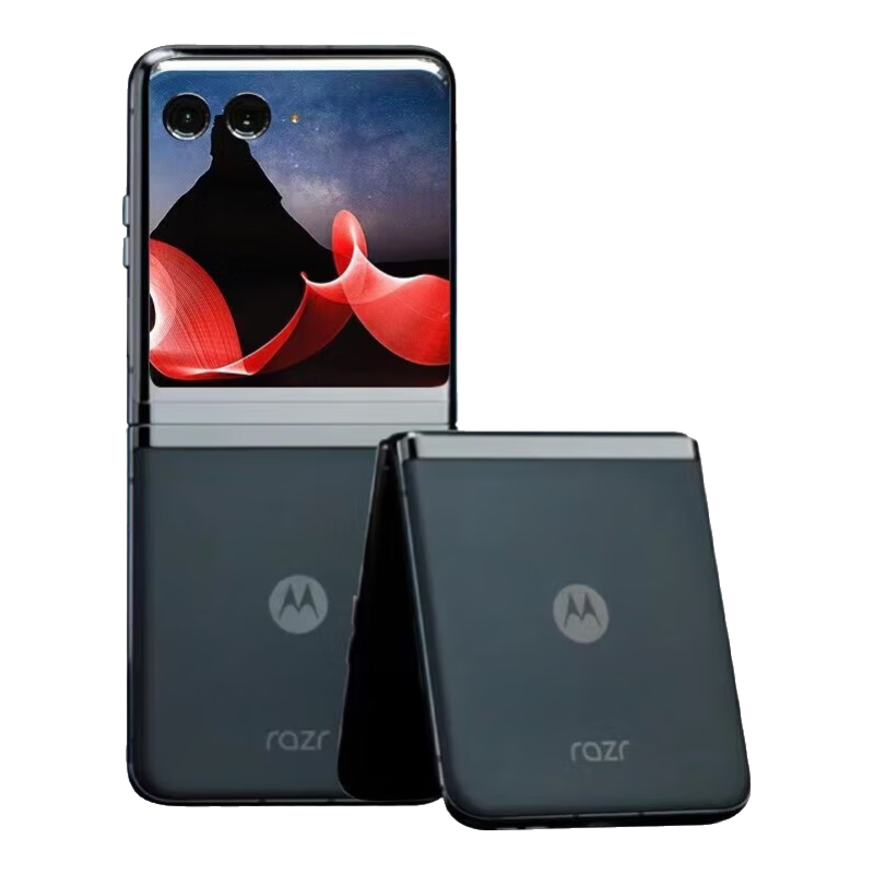 摩托羅拉(Motorola)moto razr40 Ultra掌心巨幕庫存無線充電驍龍8+ 5G折疊屏全新手機(jī) 鋒雅黑 8+256GB