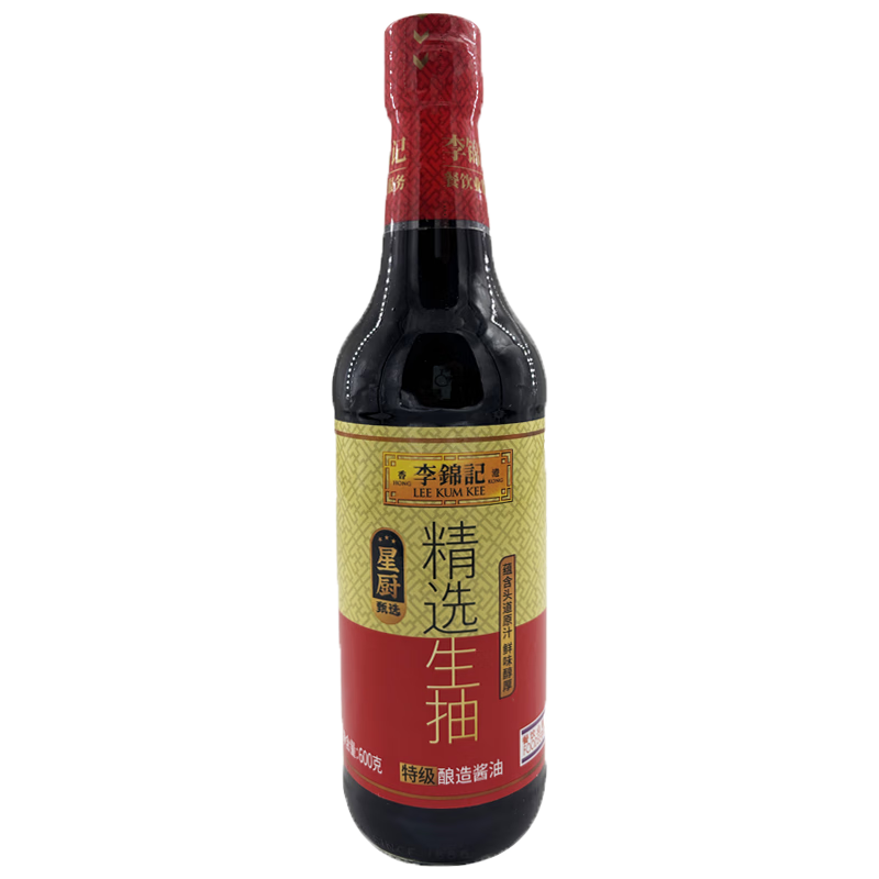李锦记精选生抽味鲜特级酱油酿造酱油600g【临期清仓】