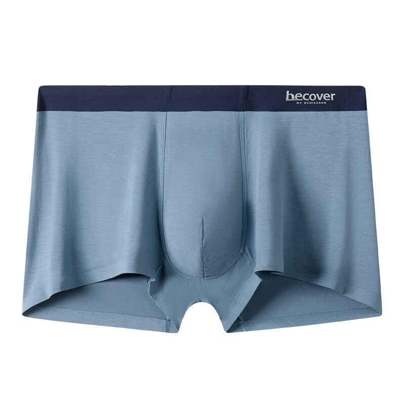 舒雅（Schiesser）男士Becover系列50S天丝莫代尔平角内裤20569T E5/20569T中蓝 1条 M