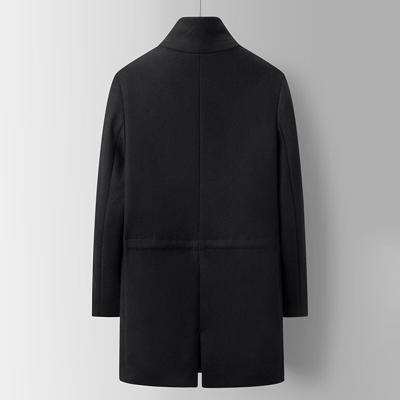 阿仕顿(ARTSDON)2025年秋季男装新款时尚穿搭潮流撞色休闲连帽中长款针织大衣外套 黑色 S (165) 推荐95-110斤