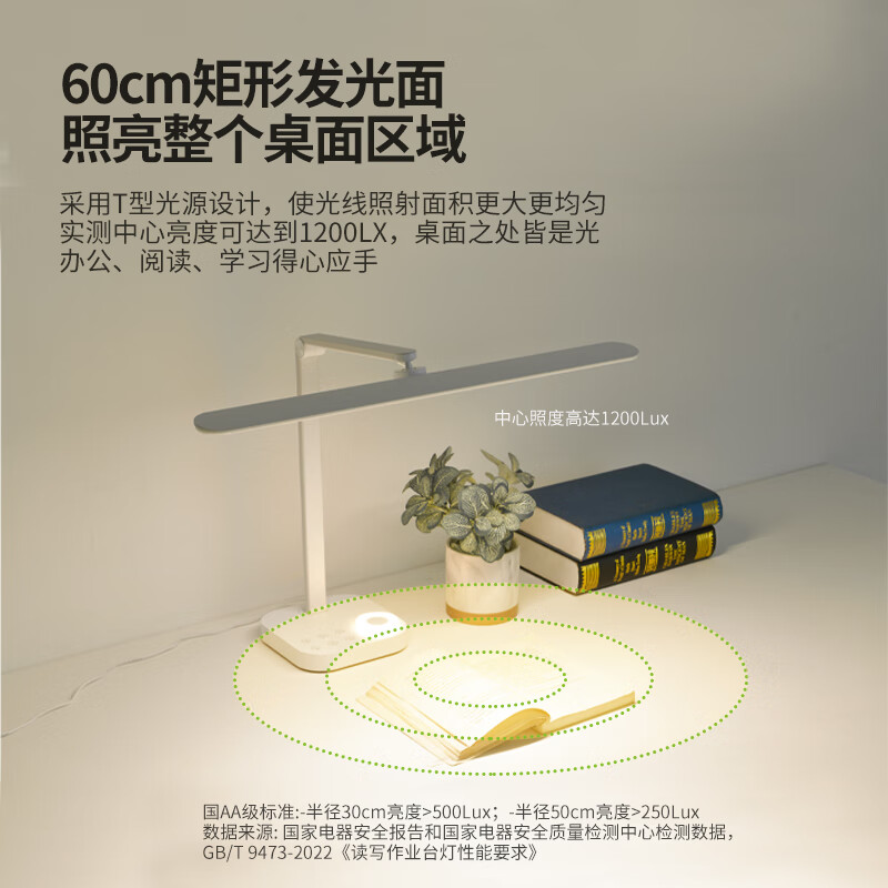 三雄极光护眼台灯LED书桌学生学习宿舍卧室儿童防蓝光台灯 【国AA级护眼Ra95】 12W 智研
