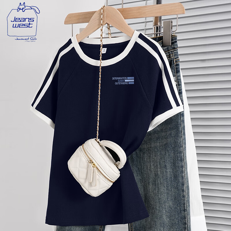 JEANSWEST CLUB��ά˹���޶���t��Ů�ļ�˫������ʽС����Ƹп��ɰ������³�