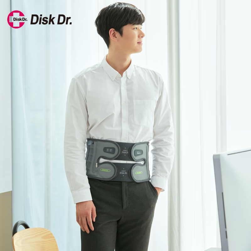 Disk Dr.进口腰椎牵引器护腰带腰椎间盘突出腰托腰肌劳损治疗仪医用固定腰 WD57医用线下同款 L (贴身腰围2尺8~3尺1)