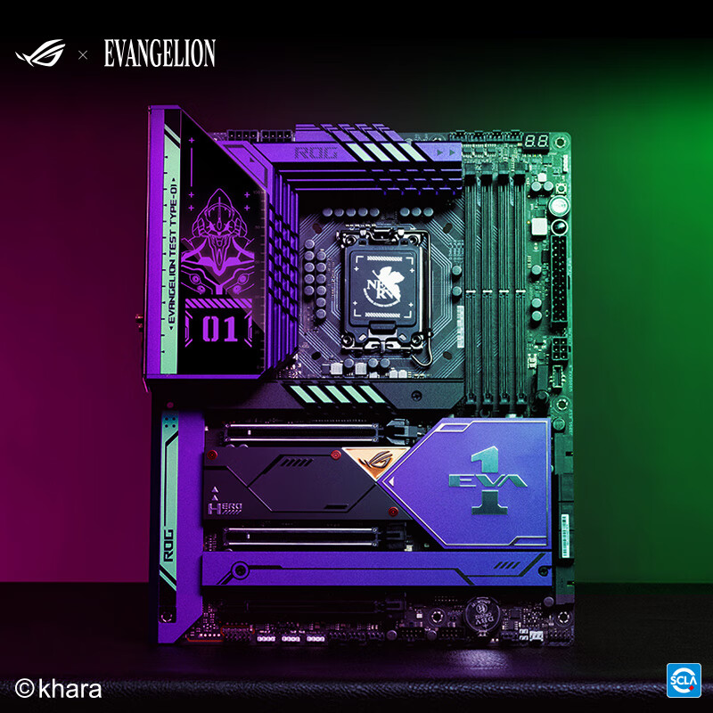 华硕联名 EVA 推出 ROG Z690 限量版主板、RTX 3090/3080 显卡:初号机定制配色