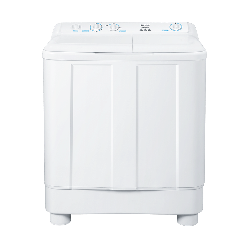 海尔（Haier）半自动洗衣机双桶双缸10公斤家用小型大容量双电机强劲动力省水电洗脱分离波轮以旧换新老式洗衣机 10公斤 双缸 强劲飓风水流+溢水漂洗+带移动脚轮
