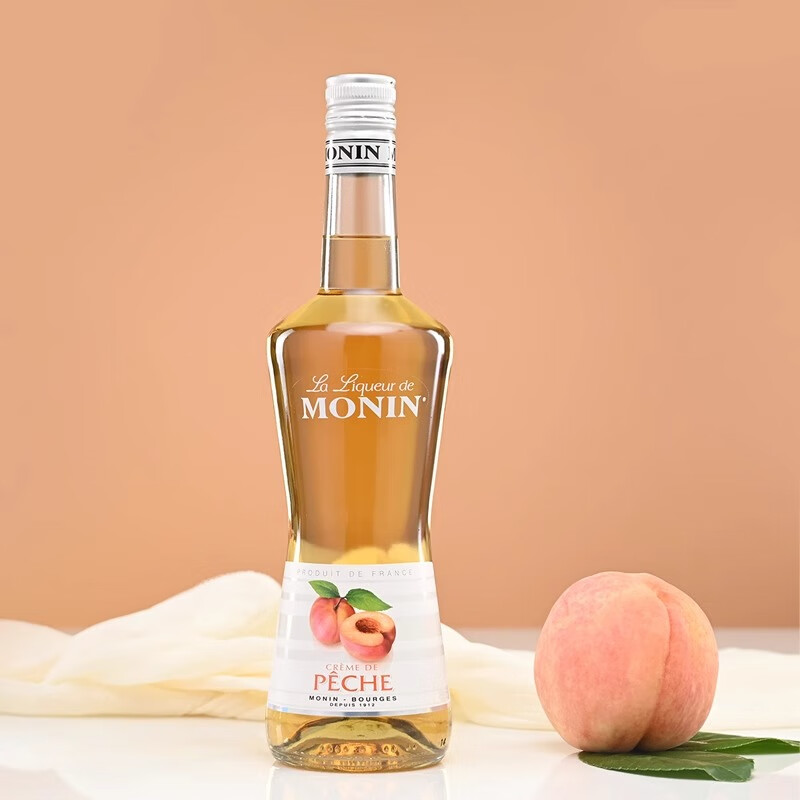 莫林黄杏白兰地风味利口酒 700ml瓶装洋酒力娇酒调制配制 酒精量20% 蜜桃风味