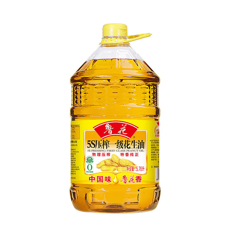 鲁花5S压榨一级花生油 5.76L