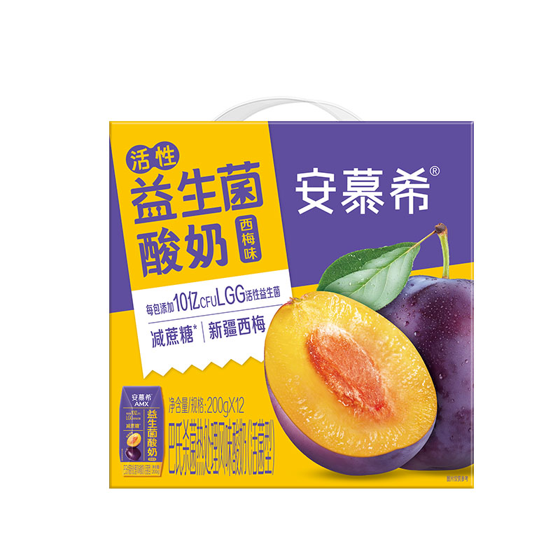 伊利 安慕希AMX益生菌西梅味酸奶200g*12