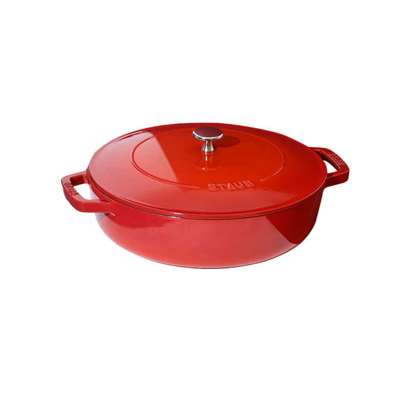 珐宝（staub）法国进口旋风钉海鲜锅双耳煲汤烹饪锅海鲜锅樱桃红28cm 40511-474