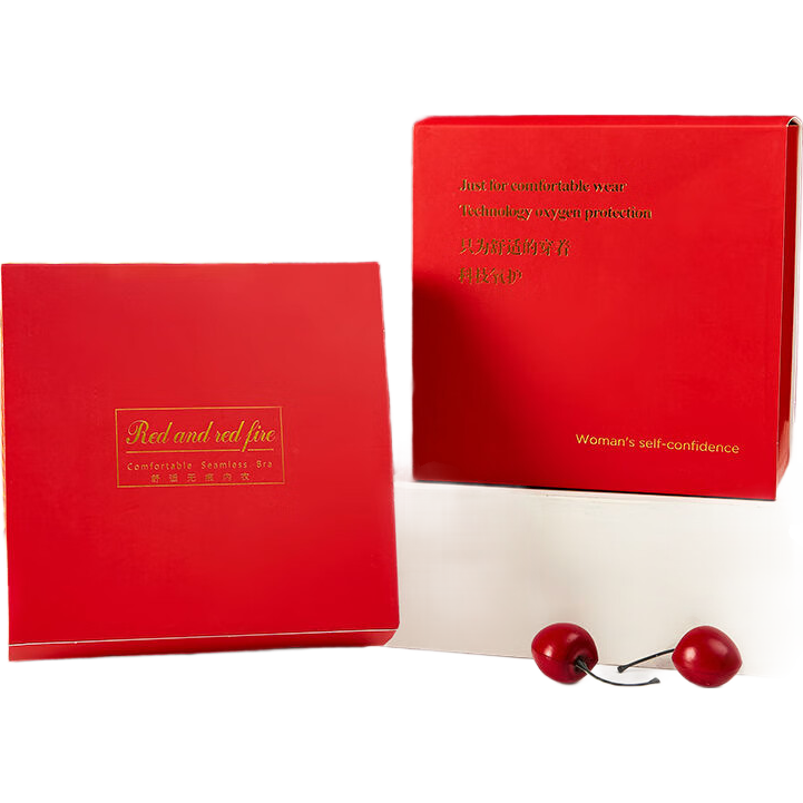 浪莎本命年内衣女文胸内裤套装马年大红礼盒结婚新娘无钢圈无痕胸罩