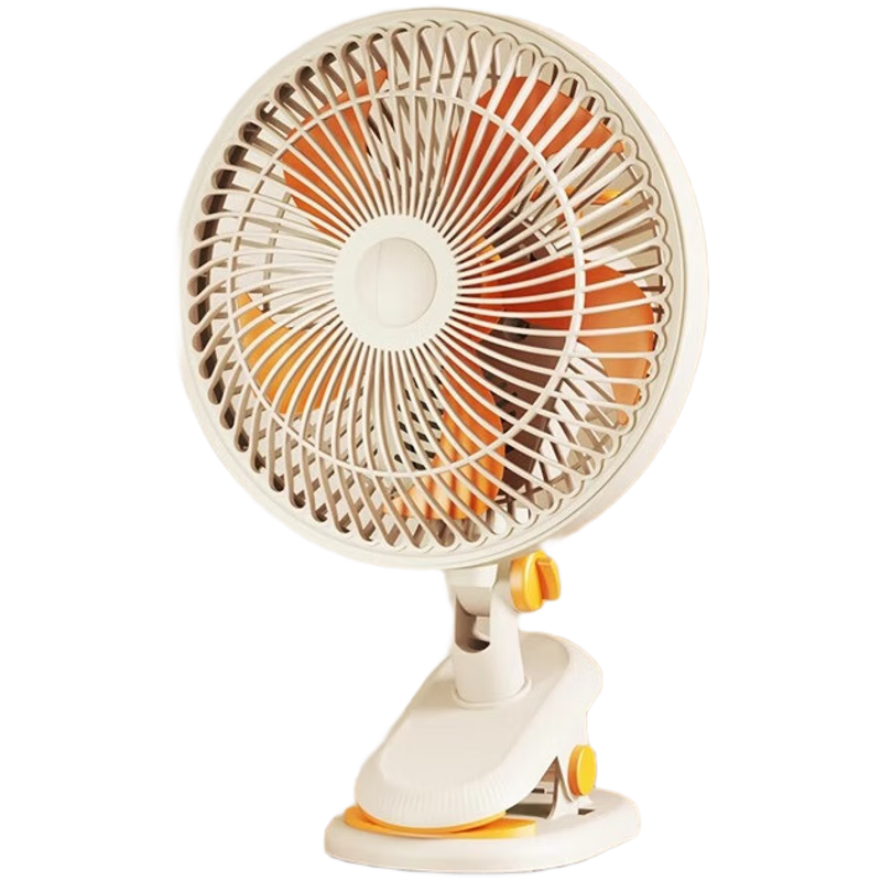 揚子夾扇電風扇夾子風扇家用臺夾扇風扇宿舍夾式小型桌面小風扇夾式左右搖頭大風力學生床上可夾可立 五葉白色標配款【左右搖頭+可夾可立】