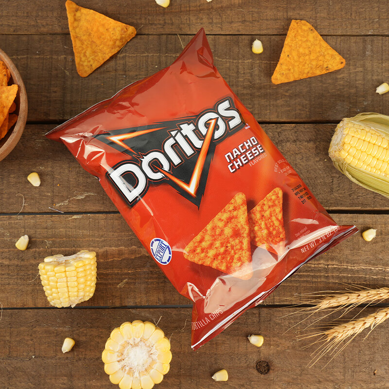 多力多滋（Doritos）玉米片浓郁芝士奶酪味92.1g 美国进口薯片休闲零食百事食品（新）