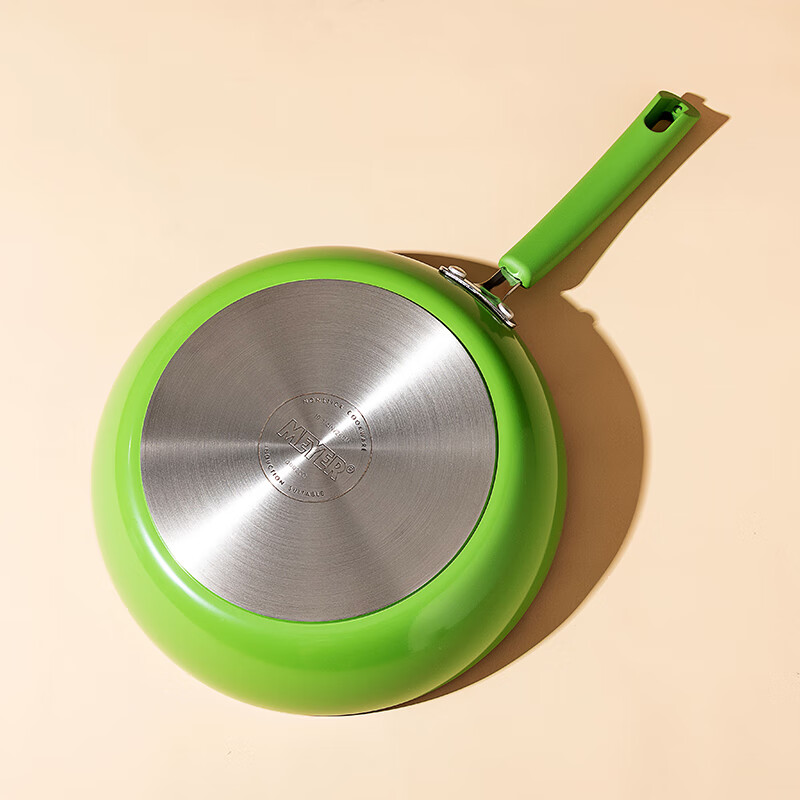 美亚（MEYER） 平底锅不粘煎锅煎蛋牛排玉子烧辅食轻油烟燃气灶电磁炉通用26cm 绿色 26cm
