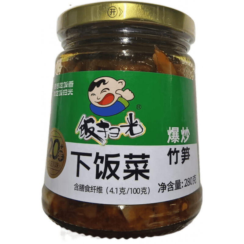 飯掃光280g下飯菜香菇牛肉醬爆炒野香菌竹筍金針菇蕨菜瓶裝拌飯 竹筍280g*2瓶