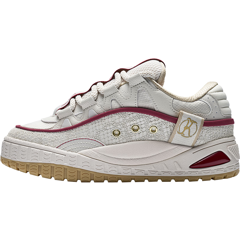 卡帕（Kappa）官方背靠背男鞋增高板鞋男秋季新款运动面包鞋子男 麦芽米粽 36