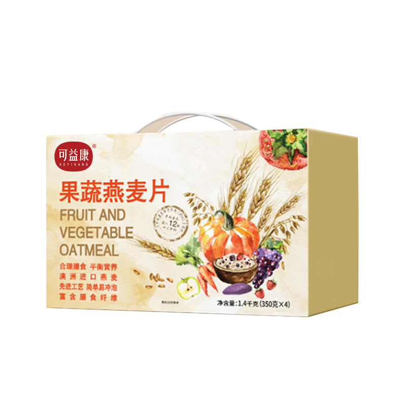 可益康水果燕麦片礼盒 即食代餐营养早餐独立包装 送长辈4盒装