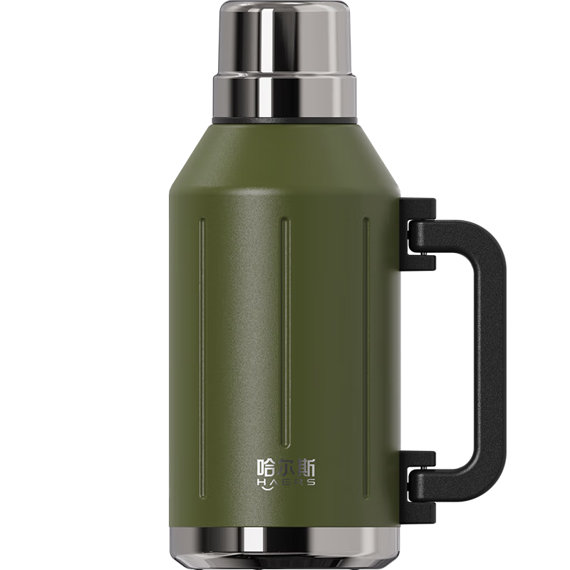 哈尔斯真空家用保温壶户外露营旅游大容量保温杯车载暖水壶热水瓶壶 夜空黑【全钢杯身+304内胆】1200ml
