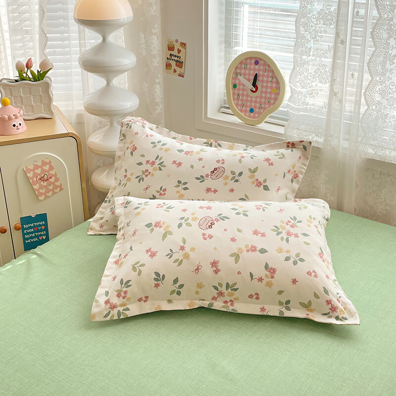 羽匠春季少女小清新印花四件套学生宿舍套件家用床单柔软四件套 甜美庄园 床单款 三件套（被套150*200cm）