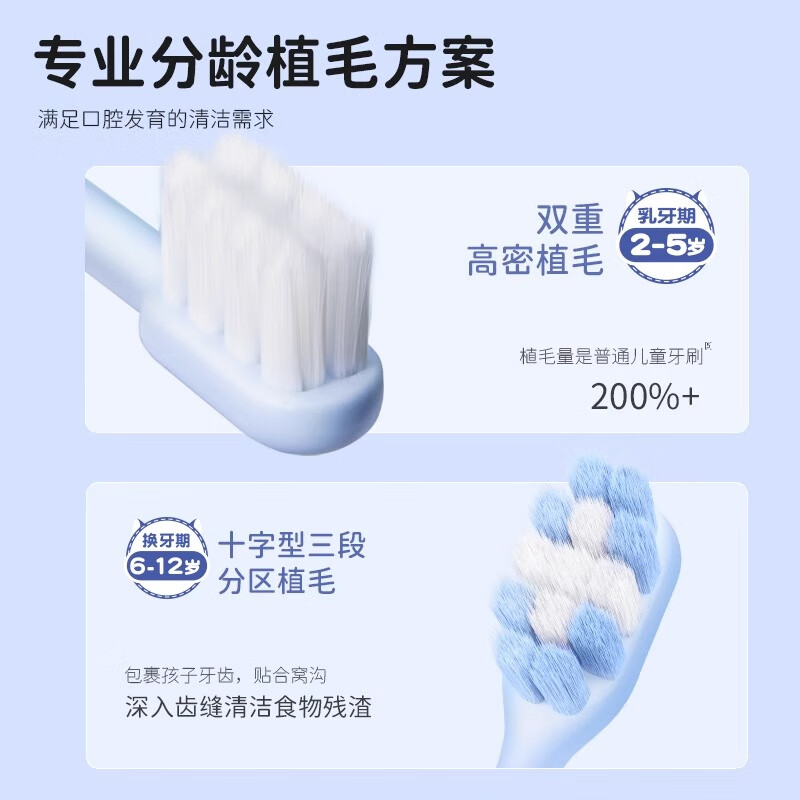 舒客宝贝儿童牙刷2-6-12岁宝宝分龄含氟防蛀换牙期郭晶晶推荐软毛猫爪牙刷 【6-12岁】含氟爪爪刷*6支
