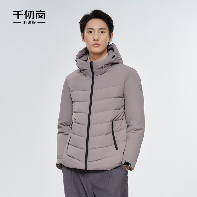 千仞岗冬季羽绒服短款男士保暖外套连帽上衣商务休闲夹克商务简约防寒服 月岩灰 3XL (185) 京东折扣/优惠券